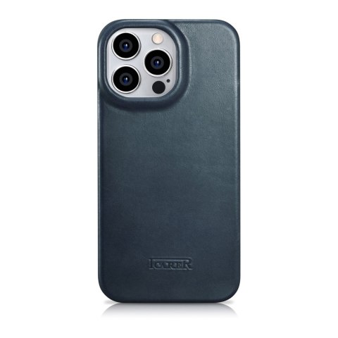 Skórzane etui iPhone 14 Pro z klapką magnetyczne MagSafe CE Oil Wax Premium Leather granatowy Skórzane etui iPhone 14 Pro z klapką magnetyczne MagSafe CE Oil Wax Premium Leather granatowy
