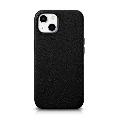 Skórzane etui iPhone 14 magnetyczne z MagSafe Litchi Premium Leather Case czarny Skórzane etui iPhone 14 magnetyczne z MagSafe Litchi Premium Leather Case czarny