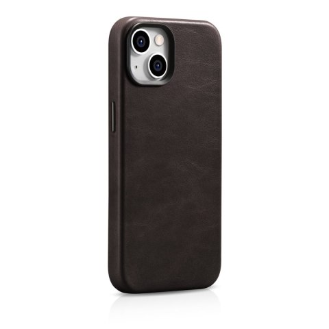Skórzane etui iPhone 14 magnetyczne z MagSafe Oil Wax Premium Leather Case ciemny brąz Skórzane etui iPhone 14 magnetyczne z MagSafe Oil Wax Premium Leather Case ciemny brąz
