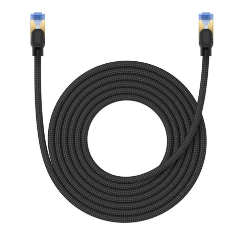 Szybki kabel sieciowy LAN RJ45 cat.7 10Gbps plecionka 5m czarny Szybki kabel sieciowy LAN RJ45 cat.7 10Gbps plecionka 5m czarny