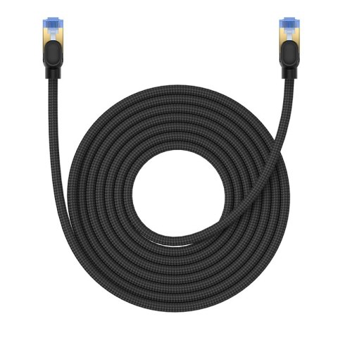 Szybki kabel sieciowy LAN RJ45 cat.7 10Gbps plecionka 8m czarny Szybki kabel sieciowy LAN RJ45 cat.7 10Gbps plecionka 8m czarny