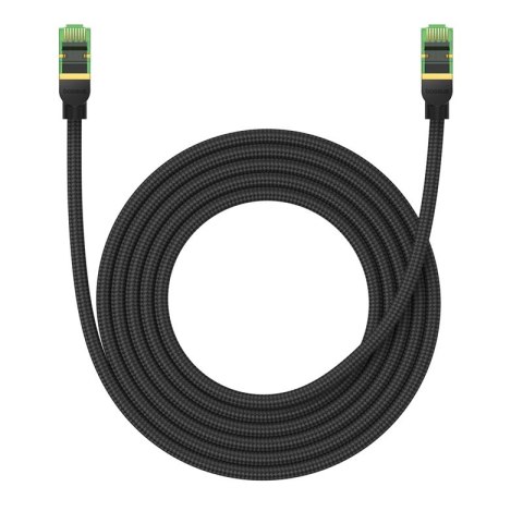 Szybki kabel sieciowy LAN RJ45 cat.8 40Gbps plecionka 3m czarny Szybki kabel sieciowy LAN RJ45 cat.8 40Gbps plecionka 3m czarny