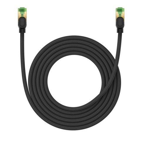 Szybki kabel sieciowy LAN RJ45 cat.8 40Gbps plecionka 3m czarny Szybki kabel sieciowy LAN RJ45 cat.8 40Gbps plecionka 3m czarny