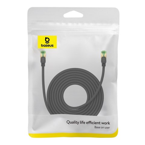 Szybki kabel sieciowy LAN RJ45 cat.8 40Gbps plecionka 8m czarny Szybki kabel sieciowy LAN RJ45 cat.8 40Gbps plecionka 8m czarny