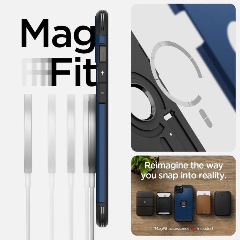 Etui Tough Armor MagSafe na iPhone 15 niebieskie Etui Tough Armor MagSafe na iPhone 15 niebieskie