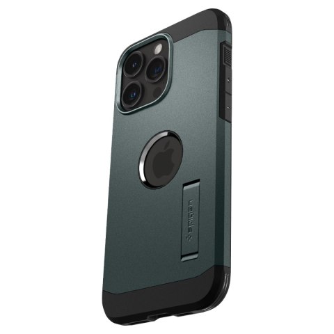 Etui Tough Armor MagSafe z podstawką na iPhone 15 Pro zielone Etui Tough Armor MagSafe z podstawką na iPhone 15 Pro zielone