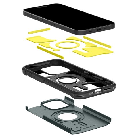 Etui Tough Armor MagSafe z podstawką na iPhone 15 Pro zielone Etui Tough Armor MagSafe z podstawką na iPhone 15 Pro zielone