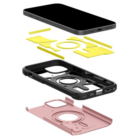 Etui Tough Armor MagSafe z podstawką na iPhone 15 różowe Etui Tough Armor MagSafe z podstawką na iPhone 15 różowe