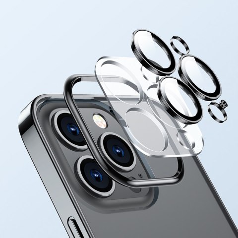 Etui obudowa pokrowiec do iPhone 14 Pro z metaliczną ramką 14Q Case czarny Etui obudowa pokrowiec do iPhone 14 Pro z metaliczną ramką 14Q Case czarny