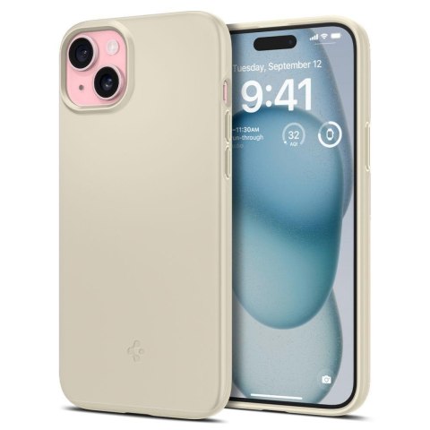 Etui ochronne do iPhone 15 Thin Fit beżowe Etui ochronne do iPhone 15 Thin Fit beżowe