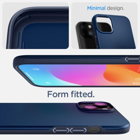 Etui ochronne do iPhone 15 Thin Fit niebieskie Etui ochronne do iPhone 15 Thin Fit niebieskie