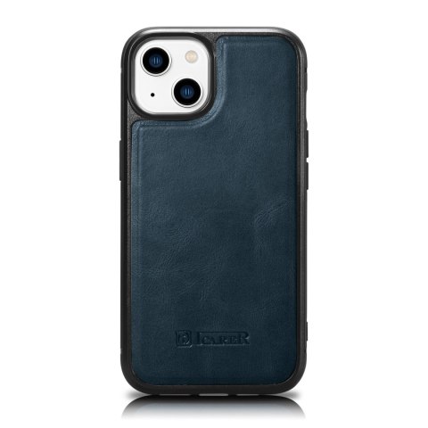 Etui pokryte naturalną skórą do iPhone 14 Leather Oil Wax granatowy Etui pokryte naturalną skórą do iPhone 14 Leather Oil Wax granatowy