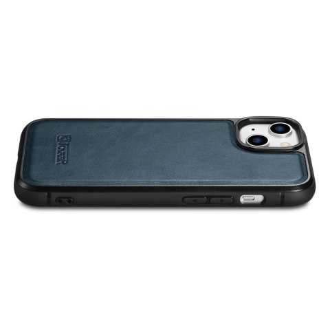 Etui pokryte naturalną skórą do iPhone 14 Leather Oil Wax granatowy Etui pokryte naturalną skórą do iPhone 14 Leather Oil Wax granatowy