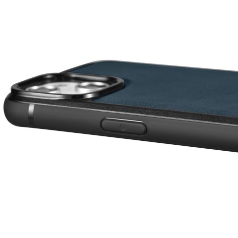 Etui pokryte naturalną skórą do iPhone 14 Pro Max Leather Oil Wax granatowy Etui pokryte naturalną skórą do iPhone 14 Pro Max Leather Oil Wax granatowy