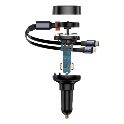 Ładowarka samochodowa z USB-C i ze zwijanym kablem USB-C iPhone 60W czarny Ładowarka samochodowa z USB-C i ze zwijanym kablem USB-C iPhone 60W czarny