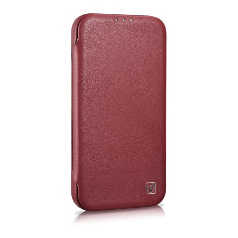 Skórzane etui iPhone 14 Plus z klapką magnetyczne MagSafe CE Premium Leather bordowy Skórzane etui iPhone 14 Plus z klapką magnetyczne MagSafe CE Premium Leather bordowy