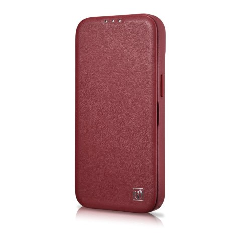 Skórzane etui iPhone 14 Plus z klapką magnetyczne MagSafe CE Premium Leather bordowy Skórzane etui iPhone 14 Plus z klapką magnetyczne MagSafe CE Premium Leather bordowy