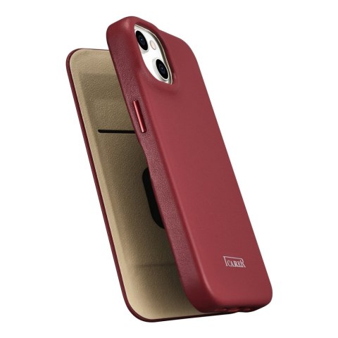 Skórzane etui iPhone 14 Plus z klapką magnetyczne MagSafe CE Premium Leather bordowy Skórzane etui iPhone 14 Plus z klapką magnetyczne MagSafe CE Premium Leather bordowy