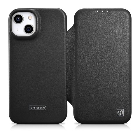 Skórzane etui iPhone 14 Plus z klapką magnetyczne MagSafe CE Premium Leather czarny Skórzane etui iPhone 14 Plus z klapką magnetyczne MagSafe CE Premium Leather czarny