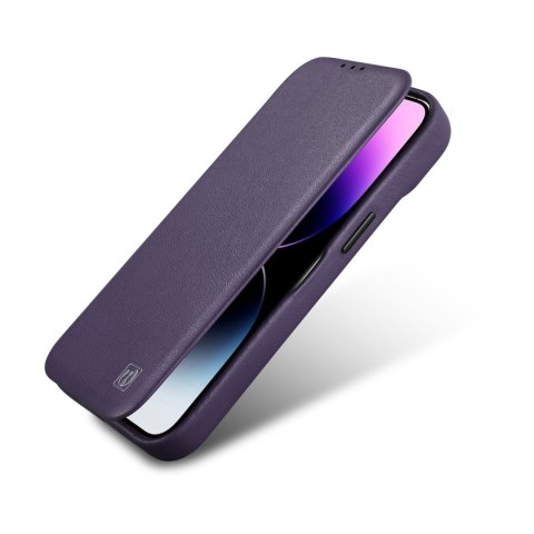 Skórzane etui iPhone 14 Plus z klapką magnetyczne MagSafe CE Premium Leather fioletowy Skórzane etui iPhone 14 Plus z klapką magnetyczne MagSafe CE Premium Leather fioletowy