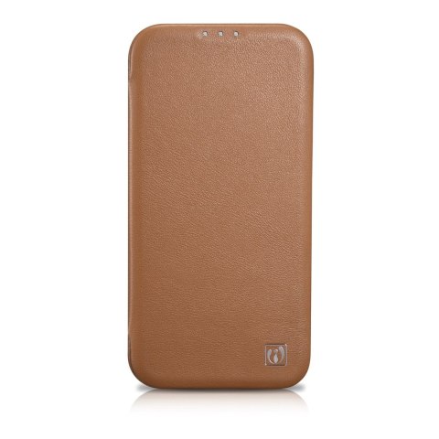 Skórzane etui iPhone 14 Plus z klapką magnetyczne MagSafe CE Premium Leather jasny brąz Skórzane etui iPhone 14 Plus z klapką magnetyczne MagSafe CE Premium Leather jasny brąz