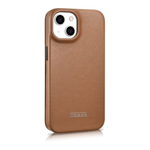 Skórzane etui iPhone 14 Plus z klapką magnetyczne MagSafe CE Premium Leather jasny brąz Skórzane etui iPhone 14 Plus z klapką magnetyczne MagSafe CE Premium Leather jasny brąz