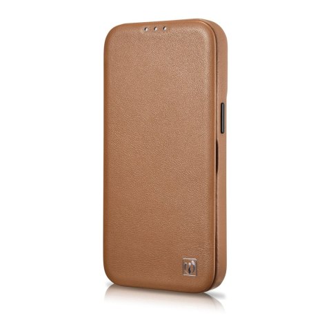 Skórzane etui iPhone 14 Plus z klapką magnetyczne MagSafe CE Premium Leather jasny brąz Skórzane etui iPhone 14 Plus z klapką magnetyczne MagSafe CE Premium Leather jasny brąz