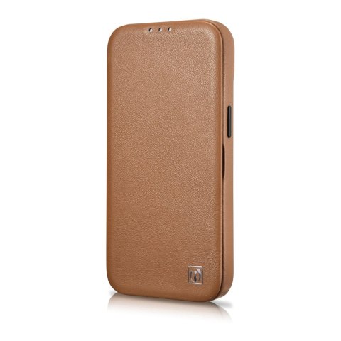 Skórzane etui iPhone 14 Plus z klapką magnetyczne MagSafe CE Premium Leather jasny brąz Skórzane etui iPhone 14 Plus z klapką magnetyczne MagSafe CE Premium Leather jasny brąz