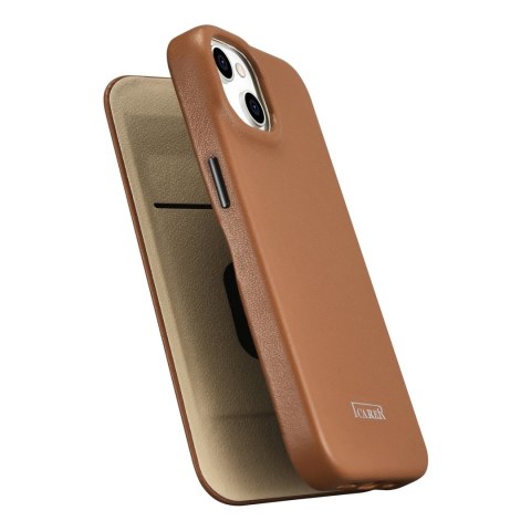 Skórzane etui iPhone 14 Plus z klapką magnetyczne MagSafe CE Premium Leather jasny brąz Skórzane etui iPhone 14 Plus z klapką magnetyczne MagSafe CE Premium Leather jasny brąz
