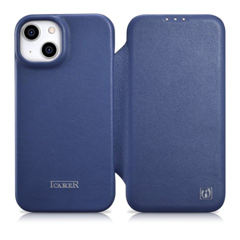 Skórzane etui iPhone 14 Plus z klapką magnetyczne MagSafe CE Premium Leather niebieski Skórzane etui iPhone 14 Plus z klapką magnetyczne MagSafe CE Premium Leather niebieski