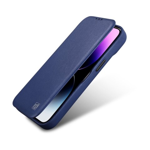 Skórzane etui iPhone 14 Plus z klapką magnetyczne MagSafe CE Premium Leather niebieski Skórzane etui iPhone 14 Plus z klapką magnetyczne MagSafe CE Premium Leather niebieski