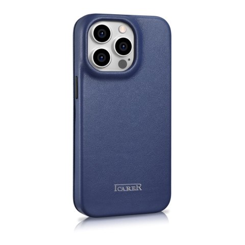 Skórzane etui iPhone 14 Pro Max z klapką magnetyczne MagSafe CE Premium Leather niebieski Skórzane etui iPhone 14 Pro Max z klapką magnetyczne MagSafe CE Premium Leather niebieski