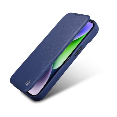 Skórzane etui iPhone 14 Pro Max z klapką magnetyczne MagSafe CE Premium Leather niebieski Skórzane etui iPhone 14 Pro Max z klapką magnetyczne MagSafe CE Premium Leather niebieski