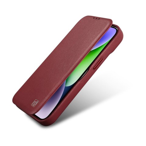 Skórzane etui iPhone 14 Pro z klapką magnetyczne MagSafe CE Premium Leather bordowy Skórzane etui iPhone 14 Pro z klapką magnetyczne MagSafe CE Premium Leather bordowy