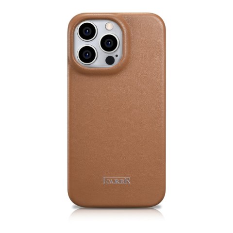 Skórzane etui iPhone 14 Pro z klapką magnetyczne MagSafe CE Premium Leather jasny brąz Skórzane etui iPhone 14 Pro z klapką magnetyczne MagSafe CE Premium Leather jasny brąz