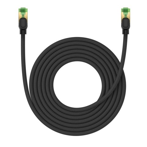 Szybki kabel sieciowy LAN RJ45 cat.8 40Gbps pleciony 5m czarny Szybki kabel sieciowy LAN RJ45 cat.8 40Gbps pleciony 5m czarny