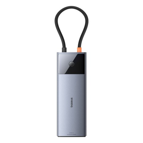 11w1 HUB Adapter USB-C do USB-C PD USB-C 3x USB-A HDMI AUX RJ-45 SD TF szary 11w1 HUB Adapter USB-C do USB-C PD USB-C 3x USB-A HDMI AUX RJ-45 SD TF szary