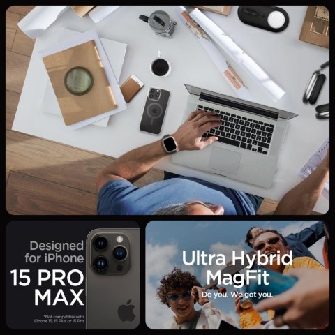Etui Ultra Hybrid Mag z MagSafe na iPhone 15 Pro Max grafitowe Etui Ultra Hybrid Mag z MagSafe na iPhone 15 Pro Max grafitowe