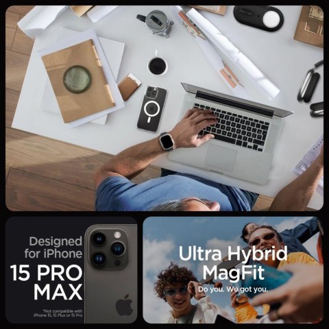 Etui Ultra Hybrid Mag z MagSafe na iPhone 15 Pro Max przezroczyste Etui Ultra Hybrid Mag z MagSafe na iPhone 15 Pro Max przezroczyste