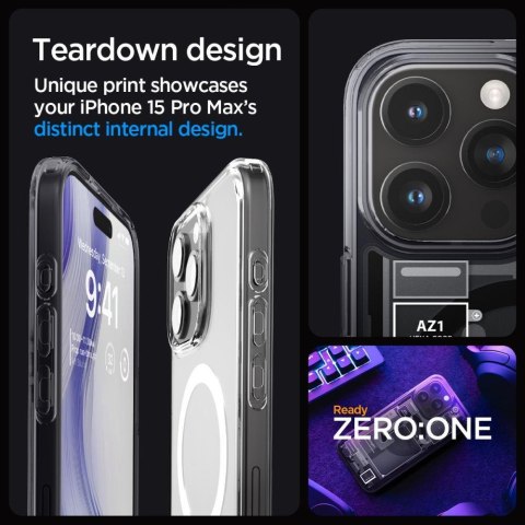 Etui Ultra Hybrid Mag z MagSafe na iPhone 15 Pro Max szaro-czarne Etui Ultra Hybrid Mag z MagSafe na iPhone 15 Pro Max szaro-czarne