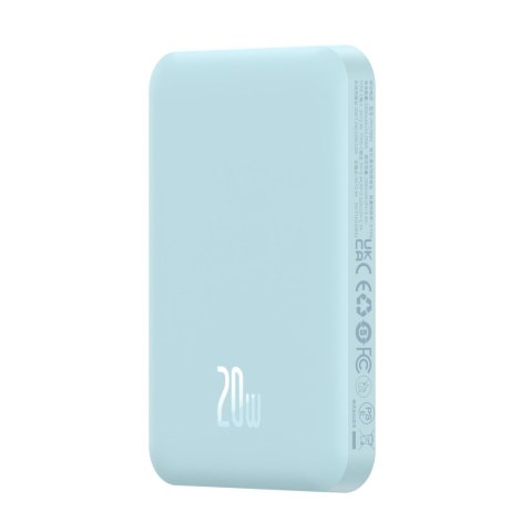 Mini powerbank 5000mAh 20W + kabel USB-C 20V / 3A niebieski Mini powerbank 5000mAh 20W + kabel USB-C 20V / 3A niebieski
