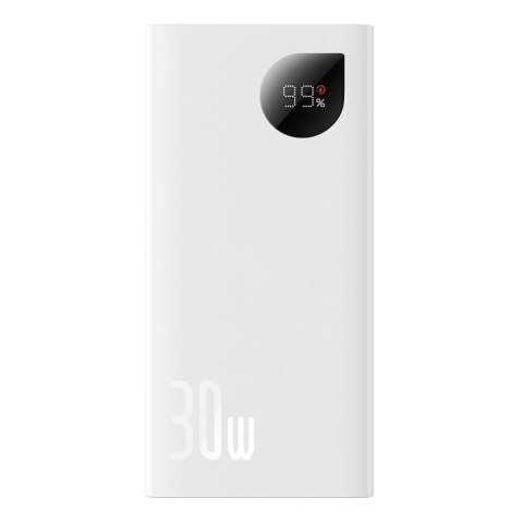 Powerbank Adaman2 10000mAh z wyświetlaczem cyfrowym 2x USB-A / 1x USB-C 30W biały Powerbank Adaman2 10000mAh z wyświetlaczem cyfrowym 2x USB-A / 1x USB-C 30W biały