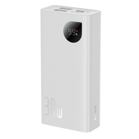 Powerbank Adaman2 10000mAh z wyświetlaczem cyfrowym 2x USB-A / 1x USB-C 30W biały Powerbank Adaman2 10000mAh z wyświetlaczem cyfrowym 2x USB-A / 1x USB-C 30W biały