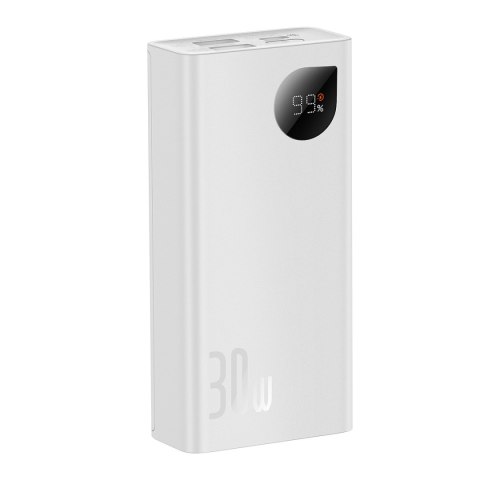 Powerbank Adaman2 10000mAh z wyświetlaczem cyfrowym 2x USB-A / 1x USB-C 30W biały Powerbank Adaman2 10000mAh z wyświetlaczem cyfrowym 2x USB-A / 1x USB-C 30W biały