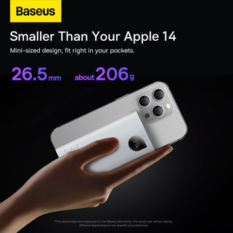Powerbank Adaman2 10000mAh z wyświetlaczem cyfrowym 2x USB-A / 1x USB-C 30W biały Powerbank Adaman2 10000mAh z wyświetlaczem cyfrowym 2x USB-A / 1x USB-C 30W biały