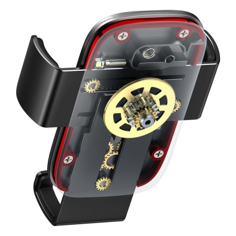 Uchwyt grawitacyjny na telefon do okrągłej kratki samochodowej Metal Age II czarny Uchwyt grawitacyjny na telefon do okrągłej kratki samochodowej Metal Age II czarny