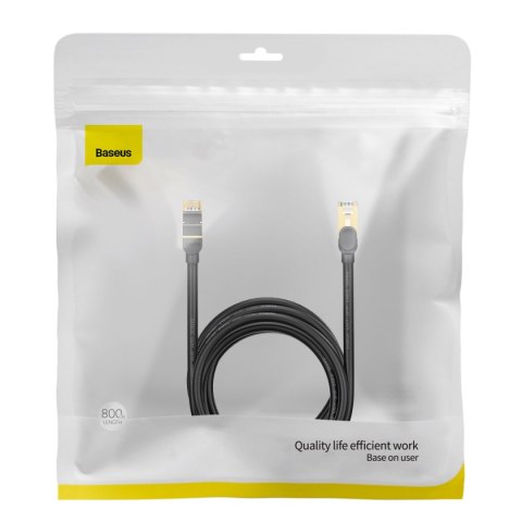 Szybki kabel sieciowy patchcord RJ45 10Gbps Cat 7 Speed Seven 8m czarny Szybki kabel sieciowy patchcord RJ45 10Gbps Cat 7 Speed Seven 8m czarny