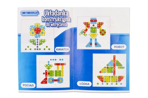 UKŁADANKA KONSTRUKCYJNA DO WKRĘCANIA MOZAIKA EDU UKŁADANKA KONSTRUKCYJNA DO WKRĘCANIA MOZAIKA EDU