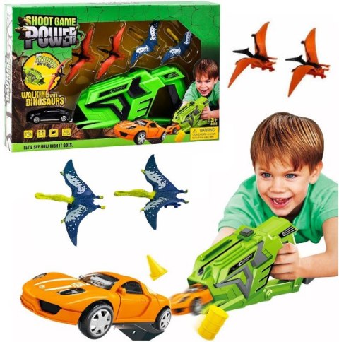 WYRZUTNIA PISTOLET 2W1 1xSAMOCHODZIK PTERODAKTYLE WYRZUTNIA PISTOLET 2W1 1xSAMOCHODZIK PTERODAKTYLE