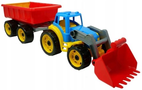 DUZY TRAKTOR CIĄGNIK Z PRZYCZEPĄ KOPARKA MEGA 64cm DUZY TRAKTOR CIĄGNIK Z PRZYCZEPĄ KOPARKA MEGA 64cm